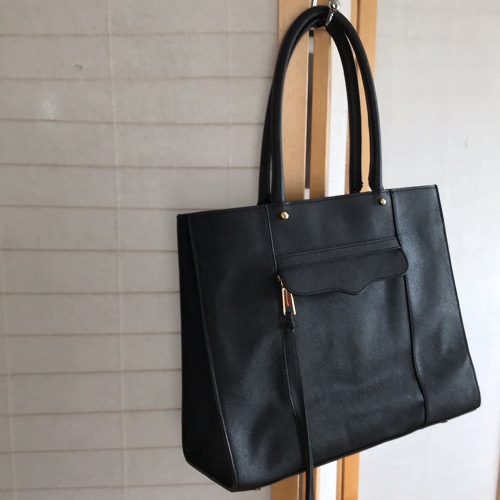 Rebecca Minkoff Fab MAB black leather top handle tote Excellent condition